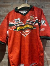 Wales Cymru 1995 World Cup PUMA King Rugby League Shirt Signed By Scott Quinnell