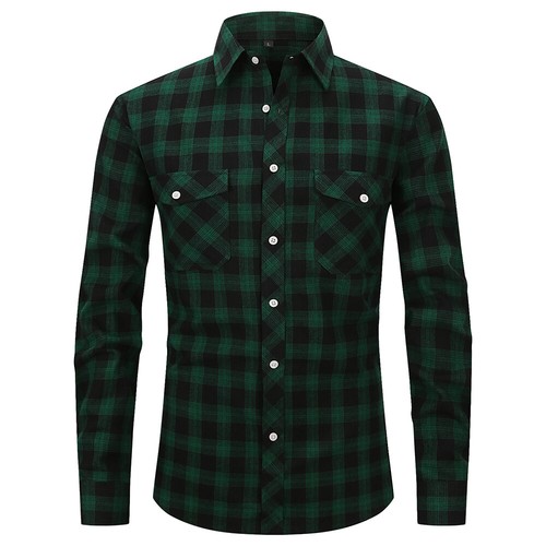Mens long sleeve check shirts - sleeve,
