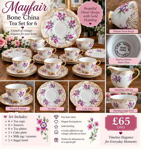 Beautiful vintage bone china