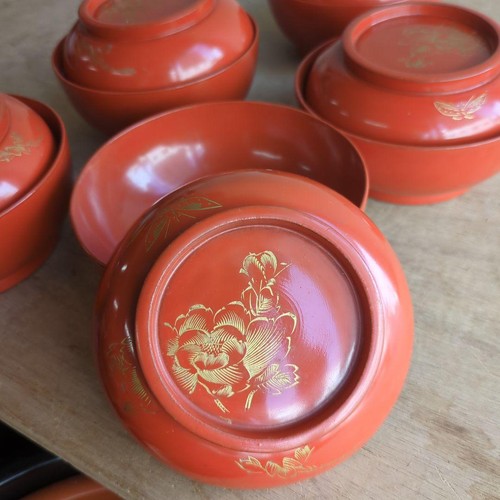 Wooden lacquer bowls - wooden,