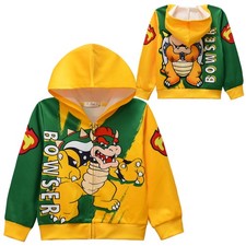 Kids mario Bowser Print Hoodie