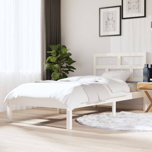 Bed frame solid pine white - solid,