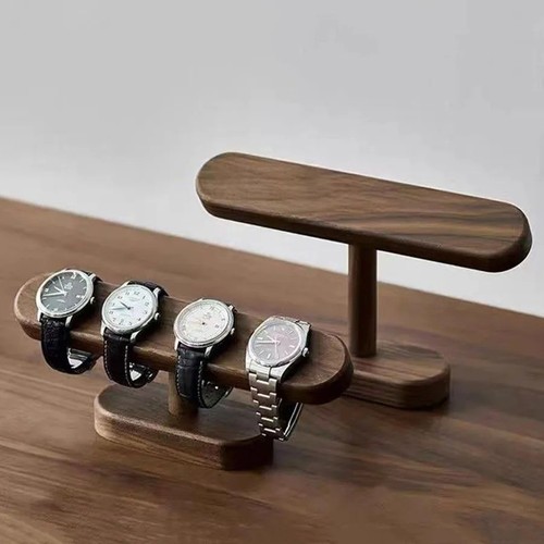 Walnut wood watch display - walnut,
