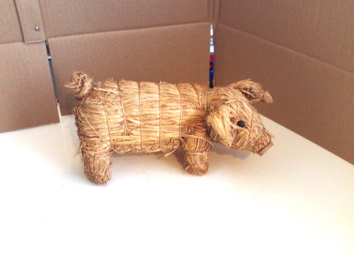 Pig figurine handmade natural - pig,
