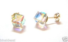 9ct Gold 6mm Swarovski
