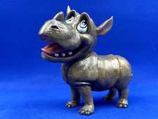 Quirky Arora Hippo ornament,  12 cm long x 11 cm high.