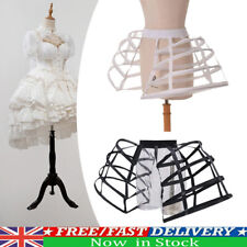 Women Double Hoop Skirt Pannier Crinoline Gown Underskirt Dress Cage Bustle New