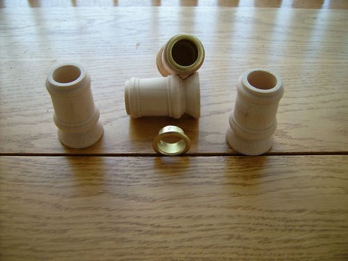 Wooden candle cups - 4x, ,