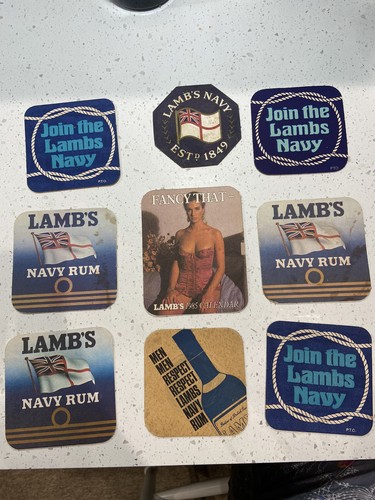 Lambs navy rum beer mat - navy,