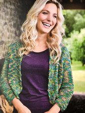 Louisa Harding knitting pattern ladies chunky boucle shrug cardigan