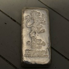 100 grams Rampant Lion silver