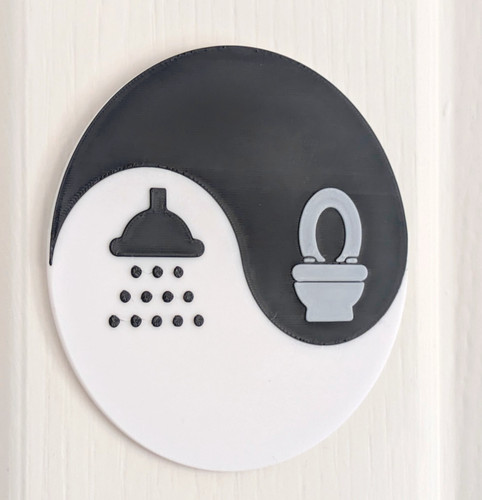 Bathroom toilet door sign - bathroom,