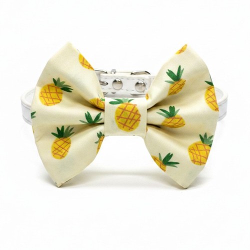 Dog handmade bow tie - handmade, pineapple