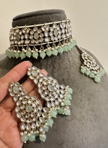 Imitation green jewellery - green, set