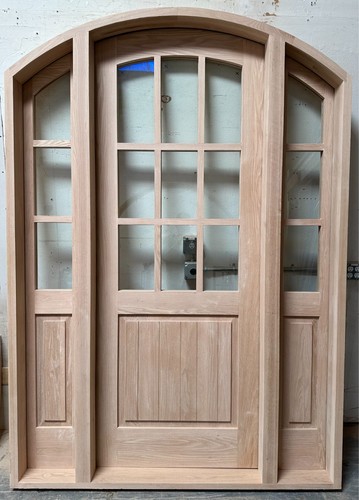 Solid oak lumber door - , arched