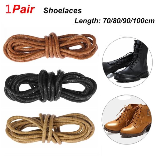 Waxed cotton shoelaces - waxed,