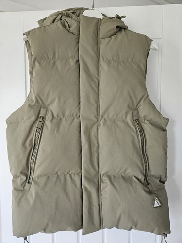 Zara womens khaki padded gilet - womens,