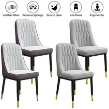 4pcs dining chairs set leather - chairs,