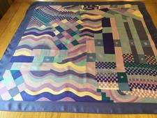 RARE LIBERTY OF LONDON VINTAGE BAUHAUS DESIGN SILK SCARF.  VGC.  27” x 27”   [