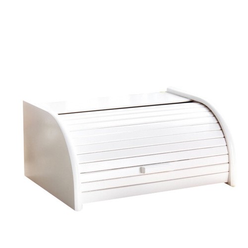 White bread bin box storage - white,