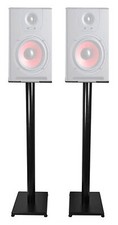 Rockville 37” Black Steel Studio Monitor Speaker Stands For Gemini SR-5 Monitors