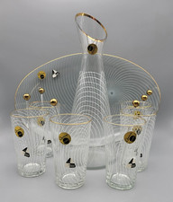 Carafe, Plate, Glasses & Stirrers - Chance Glass - ‘Atomic Swirl’