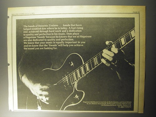1973 hagstrom swede guitar - hagstrom,