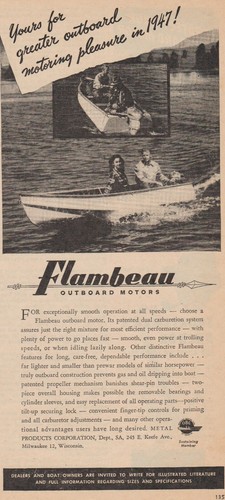 1947 flambeau boat motors - 1947,