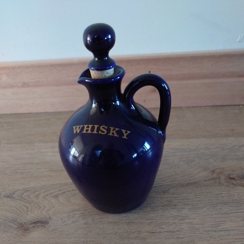 Whisky jug stoneware ink - whisky, blue