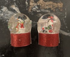 2 x Mini Christmas Snow Globes
