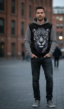 Walking Leopard Men's Hoodie -
