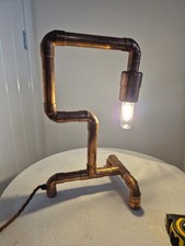 Vintage Industrial Retro Lights Table Lamp Copper Water Pipe 