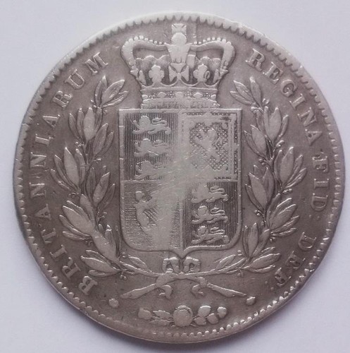 1844 crown coin - crown, queen