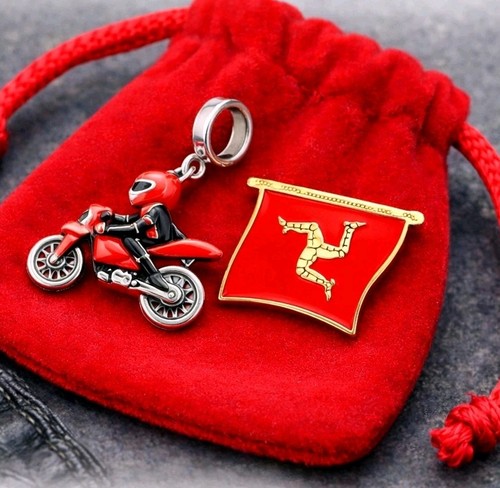 925 silver motorbike charm - 925,