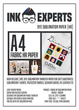 A4 Fabric HR 100g Sublimation Transfer Paper 100 Sheet for T-Shirt & Fabrics