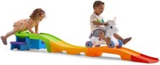 Unicorn Push Car with Up & Down Roller Coaster Track, Indoor/Outdoor, Ages 2-5