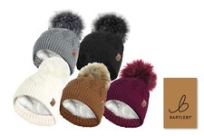 Otterdene Ladies Diamond Knit Hat with Fleece Lining