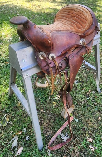 Western vintage saddle leather - western,