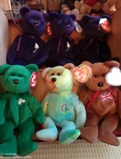 ty beanie babies - 6 Items [Princess Diana x3 - Britannia, Erin and Peace]