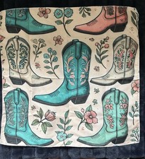  Cowboy Boots Scarf Square 55cm X 55cm NEW!