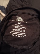 sock shop lazy panda black t