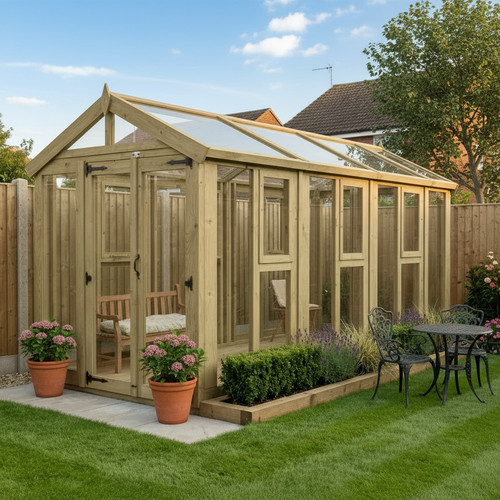 6x14 glass greenhouse - glass,