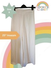Zara White Wide Leg Trousers