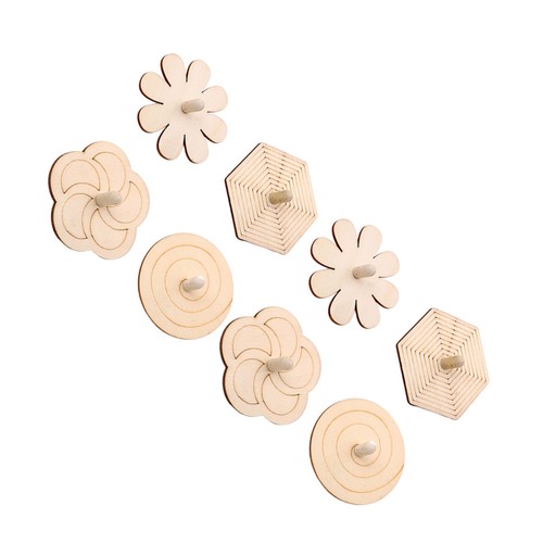 8pcs wooden spinning tops for - spinning,