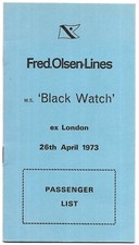 Vintage Fred Olsen Lines MS