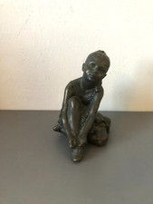 Beautiful Vintage bronze resin resting Ballerina figurine/sculpture