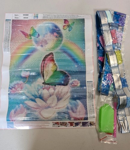 Diamond art kit butterfly - kit, &