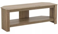 TV Stand Light Wood Rustic Oak Effect Up to 55" 55 Inch AVF - New Boxed