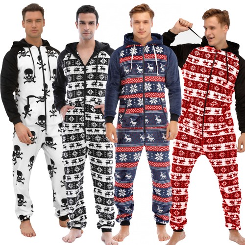 Men flannel 1onesie print - flannel,