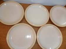Denby "Caramel " 2 x Side/Salad Plate  8 3/4"/22.5cm Wide Free P & P